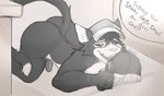anthro aroused clothing duo footwear genitals male male/male musk on_ground penis sandals shoes sniffing submissive tonkotsu_spicy_noodle baal_sylva domestic_cat felid feline felis mammal terry_(disambiguation) hi_res