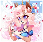 5_fingers anthro blue_eyes blue_nose breasts clothed clothing eyebrows eyelashes female fingers fur hair inner_ear_fluff smile solo tuft pacevanrign 2022 digital_media_(artwork) hi_res