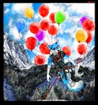 anthro attached_to_balloon balloon balloon_support equipment flying forest hanging_from_balloon holding_balloon holding_object inflatable inflatable_support male mountain nature plant snow solo tree jeffusherb canid canine canis domestic_dog husky mammal nordic_sled_dog spitz digital_media_(artwork) digital_painting_(artwork) hi_res