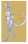 anthro areola biped breasts ear_piercing female genitals hairless navel nipple_piercing nipples nude piercing pussy simple_background smile solo standing magic_(artist) domestic_cat felid feline felis hairless_cat mammal sphynx_(cat) hi_res