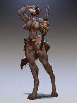 abs anthro athletic athletic_female big_breasts bikini bone breasts claws clothing digitigrade female fur gloves gun hair handwear holding_object holding_weapon long_legs looking_at_viewer muscular muscular_thighs paws pubes ranged_weapon shell_(projectile) shotgun shotgun_shell simple_background skull skull_head small_waist solo swimwear tactical_gear tactical_gloves tail tall topwear two-piece_swimsuit weapon mixnmatt scp_foundation scp-1471-a canid canine malo mammal 3:4 absurd_res digital_media_(artwork) hi_res