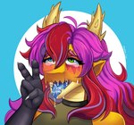 ahegao anthro blush bodily_fluids cum cum_in_mouth cum_inside cum_on_tongue female fingers genital_fluids hair heterochromia horn juan_rodriguez8 looking_pleasured multicolored_hair scar solo tears tongue two_tone_hair mythology pawfursuniverse smolder_(pawfurs) demon dragon mythological_creature mythological_scalie scalie absurd_res hi_res herm_(lore)