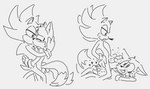 anthro blush cuddling duo imminent_facial imminent_orgasm kissing kneeling_over_partner male male/male mutual_masturbation shota young bigwetslapper sega sonic_the_hedgehog_(series) dark_sonic miles_prower sonic_the_hedgehog canid canine eulipotyphlan fox hedgehog mammal hi_res monochrome