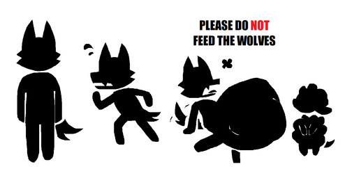 ambiguous_gender anthro belly big_belly biped duo fur huge_belly open_mouth silhouette sitting solo standing tail teeth text tongue vore pawplants bovid canid canine canis caprine mammal sheep wolf black_and_white_and_red english_text multiple_images restricted_palette