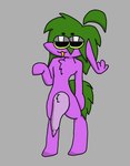 anthro crotch_tentacles green_hair hair male purple_body solo tentacles nottoogud purich_(purple_unknown) equid equine horse mammal pony animated hi_res short_playtime