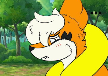 ambiguous_gender anthro forest fur orange_body orange_fur plant side_view solo tired_eyes tree fritzthefloatzel nintendo pokemon fritz_floatzel floatzel generation_4_pokemon mammal mustelid otter pokemon_(species) absurd_res hi_res male_(lore)