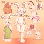 anthro blush bulge clothing feet foot_focus male shirt topwear underwear jayfr_f boy_kisser_(meme) sam_and_max max_(sam_and_max) samuel_dog canid canine canis domestic_dog lagomorph leporid mammal rabbit 1:1 hi_res meme