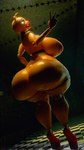 anthro big_breasts big_butt breasts butt clothing female fishnet_clothing fishnet_legwear footwear gesture hand_gesture high_heels huge_breasts huge_butt legwear machine shaking_butt shoes solo tongue tongue_out twerking v_sign notnotknots axylpups_(modeler) five_nights_at_freddy's five_nights_at_freddy's_2 scottgames toy_chica_(fnaf) animatronic robot 9:16 absurd_res hi_res