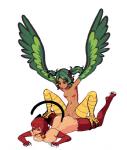 animal_legs big_butt breast_size_difference breasts brown_eyes butt duo eyes_closed feathered_wings feathers feet female female/female genitals green_hair hair humanoid_pointy_ears monster_girl_(genre) nude pointy_ears pussy red_eyes sex small_breasts talons toes tribadism vaginal wings s-purple breeding_season european_mythology greek_mythology mythology animal_humanoid avian avian_humanoid cat_humanoid felid felid_humanoid feline feline_humanoid harpy humanoid mammal mammal_humanoid mythological_avian mythological_creature winged_humanoid