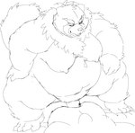 anthro belly big_belly duo genitals kemono male moobs nipples obese obese_male overweight overweight_male penis scar sex simple_background solo_focus white_background sigenoya takotyutyu lifewonders tokyo_afterschool_summoners gyobu_(tas) canid canine mammal raccoon_dog tanuki 2021 absurd_res hi_res monochrome sketch