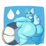 anthro anthrofied big_breasts big_butt biped blue_body blue_eyes blue_fur breasts butt female fur huge_breasts huge_butt huge_thighs hyper hyper_butt looking_back nude overweight overweight_anthro overweight_female rear_view ruff shell shell-less solo tail thick_thighs lightmizano nintendo pokemon generation_1_pokemon pokemon_(species) wartortle 1:1 digital_media_(artwork) hi_res