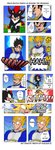 black_body black_fur black_hair blonde_hair blood blue_eyes bodily_fluids duo fur hair male red_body red_eyes red_fur super_saiyan surprise aceliousarts death_battle dragon_ball dragon_ball_z sega sonic_the_hedgehog_(series) shadow_the_hedgehog vegeta eulipotyphlan hedgehog humanoid mammal saiyan absurd_res comic hi_res