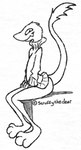 ambiguous_gender barefoot biped bottomless clothed clothing feet looking_at_viewer side_view simple_background simulated_traditional_(artwork) sitting smile solo sweater sweater_only tail tail_tuft toony topwear topwear_only tuft turtleneck white_background doodledoggy squirmly_(scruffythedeer) squirmle toonkind 2022 black_and_white clip_studio_paint_(artwork) digital_drawing_(artwork) digital_media_(artwork) full-length_portrait monochrome portrait signature