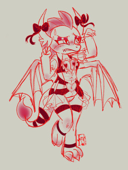 anthro blush bow_ribbon classroom claws clothing embarrassed female horn lingerie membrane_(anatomy) membranous_wings nervous pasties pose presenting school school_of_friendship solo student tail wings inkdoll friendship_is_magic hasbro my_little_pony mythology smolder_(mlp) dragon mythological_creature mythological_scalie scalie 3:4 hi_res sketch