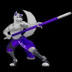 anthro bo_staff boots bottomwear clothing footwear hair kilik_(soul_calibur) male muscular pecs pole pose robe shoes shorts solo staff tuft weapon conditional_dnp notkastar soul_calibur kilik zatch_(notkastar) canid canine canis mammal wolf 1:1 alpha_channel