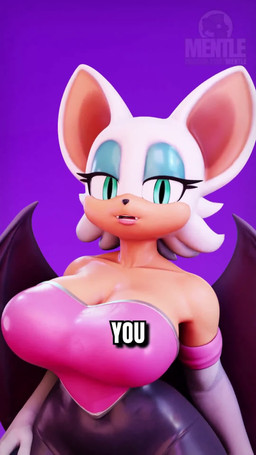 anthro big_breasts breasts clothed clothed_female clothing fangs female interested looking_at_viewer purple_background simple_background solo talking_to_viewer teeth mentlexd sega sonic_the_hedgehog_(series) rouge_the_bat bat mammal 3d_(artwork) 3d_animation 9:16 animated digital_media_(artwork) hi_res high_framerate short_playtime sound video