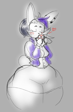 anthro big_butt black_hair blue_hair blush bottomwear breasts butt clothed clothing collared_shirt dress_shirt duo ear_piercing eyes_closed female fluffy fluffy_tail fur furgonomics hair heart_symbol highlights_(coloring) huge_butt kissing larger_female male male/female piercing shirt short_hair simple_background size_difference skirt smaller_male tail tail_through_skirt thick_thighs tight_bottomwear tight_clothing topwear white_body white_fur wide_hips ivelischpfuli nora_(leofel) arthropod insect lagomorph lepidopteran leporid mammal moth rabbit hi_res sketch