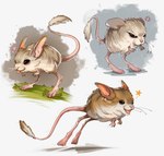 action_pose ambiguous_gender biped feral fur heart_symbol pose smile solo tail tail_tuft tongue tongue_out tuft wet wet_body wet_fur whiskers rappenem dipodid jerboa mammal rodent absurd_res hi_res model_sheet