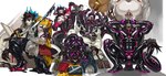 abs all_fours anal anal_penetration anthro bdsm belly black_hair black_latex blindfold blonde_pubes bodily_fluids bulge clenched_teeth clothing collar corruption crotchless_bottomwear crotchless_clothing crouching cum cum_dripping_from_penis cum_in_ass cum_inside cum_on_face cum_splatter dildo dildo_sitting dogeza ejaculation erection facial_piercing flaccid foreskin from_front_position front_view genital_fluids genitals goo_transformation group hair hand_on_arm hand_on_legs hands_behind_head high-angle_view holding_leash holding_melee_weapon holding_object holding_sword holding_weapon horn humanoid_genitalia humanoid_penis kneeling latex latex_clothing latex_skinsuit leash leashed_collar lying male male/male melee_weapon mouth_spreader multiple_poses muscular muscular_male nipples nose_piercing nose_ring on_back on_one_knee overweight pecs penetration penis piercing plantigrade pose pubes retracted_foreskin ring_piercing samurai semi-anthro sex_toy simple_background skinsuit slav_squat solo solo_focus spread_legs spreading standing struggling submissive submissive_male sword teeth three-quarter_view tight_clothing tongue tongue_out transformation unretracted_foreskin warrior weapon white_body luke_c419 mythology dragon mythological_creature mythological_scalie scalie hi_res multiple_scenes