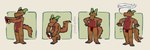 anthro balls bulge clothed clothing dialogue genitals jockstrap male nipples nude penis scales simple_background solo speech_bubble tail text underwear underwear_only dozendav daverage_(dozendav) kobold comic english_text hi_res