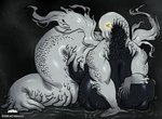anthro belly big_breasts big_butt black_body breasts butt curvy_figure female huge_breasts huge_butt huge_hips hyper hyper_breasts multi_eye overweight overweight_anthro overweight_female solo tentacle_mouth tentacles thick_thighs voluptuous_female white_body wide_hips yellow_eyes ze_blackball.d the_pale_presence_(ze_blackball.d) eldritch_abomination monster absurd_res hi_res