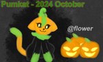 ambiguous_gender feral food for_a_head fruit glowing glowing_eyes green_hair hair plant pumpkin pumpkin_head simple_background solo tail someflowerseyes pumkat domestic_cat felid feline felis mammal object_head absurd_res digital_media_(artwork) digital_painting_(artwork) hi_res shaded simple_shading male_(lore)