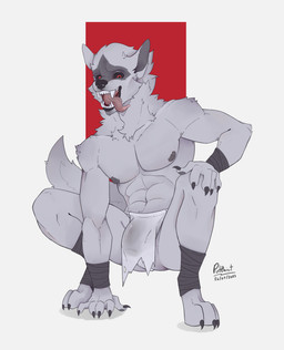 abs anthro arm_tuft black_nails black_nipples black_sclera claws clothing colored_nails crouching facial_markings fangs fur genitals grey_body grey_fur head_markings humanoid_genitalia humanoid_penis long_tongue male markings multicolored_body multicolored_fur muscular muscular_anthro muscular_male nails neck_tuft nipples pecs penis red_eyes shoulder_tuft simple_background sitting solo tail teeth tongue tongue_out translucent translucent_clothing tuft underwear wet wet_clothing wet_underwear white_background puzz dreamworks puss_in_boots_(franchise) death_(puss_in_boots) canid canine canis mammal wolf 2023 absurd_res colored digital_drawing_(artwork) digital_media_(artwork) hi_res shaded simple_shading