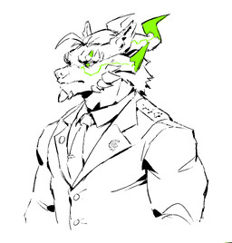 2_horns accessory anthro clothed clothed_anthro clothed_male clothing collared_shirt facial_spikes front_view green_eyes hair head_horn head_spikes horn looking_aside male mouth_closed necktie pointy_ears shirt simple_background snout solo spikes spikes_(anatomy) suit topwear white_background kingarthur_i mythology string_zero darek_(string_zero) dragon mythological_creature mythological_scalie scalie wingless_dragon 2024 aliasing binary_drawing black_and_white digital_drawing_(artwork) digital_media_(artwork) half-length_portrait line_art monochrome portrait spot_color