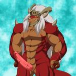 anthro erection genitals male muscular muscular_anthro muscular_male penis solo tail choco_monaca bushiroad future_card_buddyfight mythology drum's_father dragon mythological_creature mythological_scalie scalie 1:1