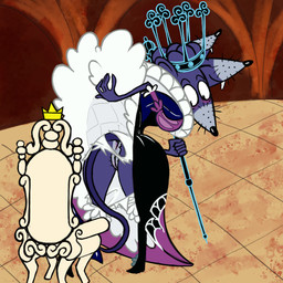 3_heads anthro anus biped chair clothing crown dress female furniture genitals headgear multi_head pubes queen royalty ruff_(clothing) russian scepter smile solo soviet_cartoon standing vulva sildre nutcracker_1973 soyuzmultfilm the_nutcracker mouserinks rat_queen mammal murid murine rat rodent 1:1 2025 hi_res marker_(artwork) traditional_media_(artwork)