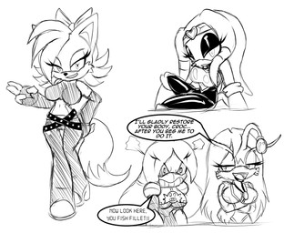 angry anthro armwear big_breasts boots breasts clothed clothed_anthro clothed_female clothing cosplay crossed_arms crossgender dialogue elbow_gloves female fluffy fluffy_tail footwear gloves group hair handwear high_heeled_boots high_heels implied_transformation latex latex_clothing lips long_hair looking_at_viewer machine mtf_crossgender shoes speech_bubble tail text thick_bottom_lip chaoscroc archie_comics eggman_logo sega sonic_adventure sonic_the_hedgehog_(archie) sonic_the_hedgehog_(comics) sonic_the_hedgehog_(series) chaos_croc dr._phenix_tsunami fiona_fox rouge_the_bat tikal_the_echidna anglerfish canid canine echidna fish fox lizard mammal marine monotreme reptile robot scalie 2025 english_text sketch daughter_(lore) mother_(lore) mother_and_child_(lore) mother_and_daughter_(lore) parent_(lore) parent_and_child_(lore) parent_and_daughter_(lore)