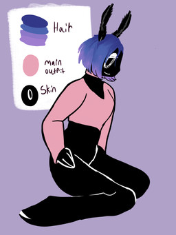 ambiguous_gender antennae_(anatomy) anthro black_body blue_hair clothed clothing hair hooves pantsless paws scribble_eyes inhabitedartist eclipse_(inhabitedartist) arthropod humanoid insect lepidopteran moth 3:4 absurd_res hi_res model_sheet nonbinary_(lore)