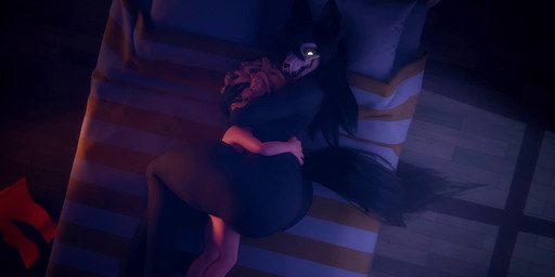 bedroom bedroom_sex between_breasts breasts butt butt_grab clothing cuddling duo female from_behind_position hand_on_butt hug hugging_another larger_female male male/female nude orange_clothing scattered_cloth sex size_difference smaller_male spoon_position spooning tail tail_motion tailwag window_light adriandustred scp_foundation scp-1471-a scp-1471-a_(scrag) human humanoid malo mammal animated hi_res short_playtime sound tagme video watermark