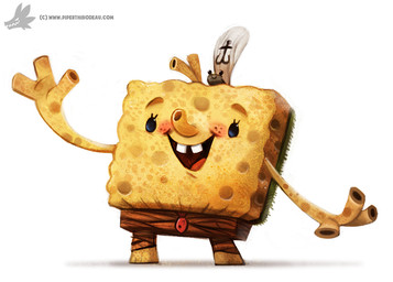 anchor_symbol anthro biped black_eyes clothing duo employee employee_uniform fast_food_employee fast_food_uniform feral hat headgear headwear humor male necktie open_mouth pun simple_background solo_focus sponge teeth text white_background piper_thibodeau nickelodeon spongebob_squarepants spongebob_squarepants_(character) aquatic gastropod mollusk sea_sponge snail digital_media_(artwork) digital_painting_(artwork) full-length_portrait painting_(artwork) portrait url