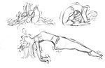 2018 animal_humanoid anthro barefoot biped breasts breath clothed clothing digital_drawing_(artwork) digital_media_(artwork) dragon dragon_humanoid eyes_closed feet female growth hair horn human_to_anthro humanoid monochrome mythological_creature mythological_scalie mythology nipples open_mouth scalie simple_background solo species_transformation stretching tail tail_growth tail_tenting torn_clothing transformation watsup white_background wing_growth wings yoga