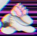 bulge feet femboy glitch hindpaw male neon paws solo silverdrool daniel_silverwolf