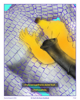 5_fingers animal_genitalia animal_penis anthro armpit_sniffing black_penis border claws duo equine_genitalia equine_penis eyes_closed finger_claws fingers genitals male medial_ring page_number penis pinata sniffing sound_effects text white_border sharkinthepark dr_knot_(sharkinthepark) canid canine equid equine horse mammal 2026 4:5 absurd_res artist_name comic dated english_text hi_res subtitled
