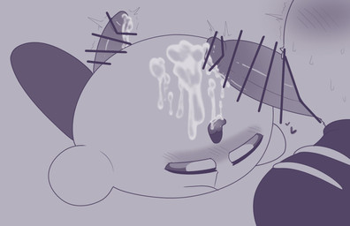 after_fellatio after_oral after_orgasm after_sex animal_genitalia biped blush blush_lines bodily_fluids censor_bar censored_genitalia censored_penis cum cum_on_body cum_on_tongue cum_string duo erection faceless_character faceless_male fur genital_fluids genital_slit genitals grey_background humanoid_genitalia humanoid_penis ineffective_censorship leaking_cum leaking_precum looking_at_another looking_at_partner looking_pleasured lying male male/male narrowed_eyes on_back penis precum pupils simple_background solo_focus sweat sweatdrop tapering_penis three-quarter_view tongue tongue_out white_pupils ariarik_o0 kirby_(series) nintendo kirby marx_(kirby) waddling_head 2024 censored digital_drawing_(artwork) digital_media_(artwork) english_description greyscale hi_res monochrome