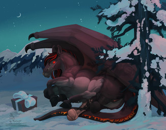 animal_genitalia animal_penis animal_vulva balls equine_genitalia equine_penis equine_vulva fire flaming_tail genitals glowing glowing_eyes herm intersex looking_at_viewer membrane_(anatomy) membranous_wings penis snow solo tail teats wings winter kukan97 mythology artemis_(drakengarth) dragon equid equine horse mammal mythological_creature mythological_equine mythological_scalie pegasus scalie hi_res