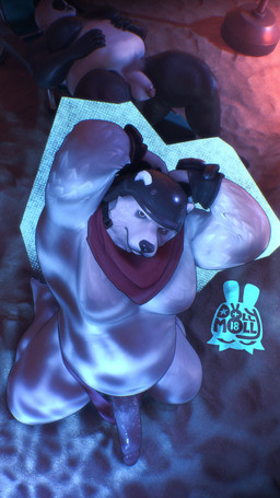 anthro armor barely_visible_butt beach belly big_belly big_penis black_body black_fur butt chair clothing duo fur furniture genitals glistening hand_on_belly hands_behind_head headgear helmet high-angle_view kerchief looking_at_viewer lounge_chair male male/male mean_look moobs musclegut muscular nude overweight overweight_anthro overweight_male penis presenting pubes reflection sand sleeping speedo speedo_down swimwear thick_thighs water water_reflection white_body white_fur dollymolly323 epic_games fortnite agent_patch polar_patroller bear giant_panda mammal polar_bear ursine 3d_(artwork) 4k 9:16 absurd_res digital_media_(artwork) hi_res