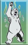 anatomically_correct animal_genitalia animal_penis anthro armpit_hair body_hair fur genitals half-erect male musk nude odor penis smelly solo standing ursine_penis white_body white_fur kumatsu arthropod bear fly_(animal) insect mammal polar_bear ursine