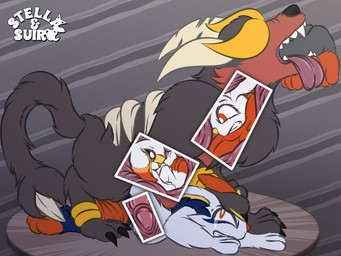 abstract_background animal_genitalia animal_penis anthro anthro_on_feral anthro_penetrated bestiality black_body black_fur black_nose black_paws black_sclera black_tail bodily_fluids bottomwear bottomwear_down brown_body brown_fur canine_genitalia canine_penis cervical_penetration claws clothed clothing dominant evolutionary_family eyewear fangs female female_penetrated feral feral_penetrating forced forced_vaginal fur genitals glasses group hair horn inside_stomach internal internal_oral internal_vaginal knot knotting larger_dom male male/female male_penetrating male_penetrating_female male_pred markings open_mouth oral_foot_gulp oral_vore orange_body orange_eyes orange_fur orange_hair orange_nose orange_paws pants pants_down partially_clothed paws penetration penile penile_penetration penis penis_in_vagina penis_in_womb pinned pinned_to_ground rape sex size_difference spiked_tail spikes spikes_(anatomy) tail tears teeth tinted_glasses tongue tongue_out vaginal vaginal_knotting vaginal_penetration vore white_body x-ray_view yellow_inner_ear yellow_markings suiro nintendo pokemon jetter_the_houndoom canid cinderace generation_2_pokemon generation_8_pokemon houndoom lagomorph leporid mammal pokemon_(species) rabbit raboot scorbunny 4:3 absurd_res hi_res