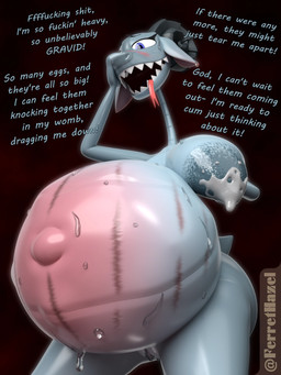 abstract_background anthro areola aroused big_areola big_breasts big_nipples blue_areola blue_body blue_eyes blush bodily_fluids breasts egg_bulge eggnant female genital_fluids genitals horn huge_breasts hyper hyper_pregnancy lactating long_neck looking_at_belly looking_at_self milk navel nipples open_mouth open_smile outie_navel pregnant sharp_teeth smile solo stretch_marks sweat sweatdrop teeth text tongue tongue_out vaginal_fluids vulva ferrethazel mythology dewdrop_(ferrethazel) dragon mythological_creature mythological_scalie scalie 3:4 3d_(artwork) digital_media_(artwork) english_text hi_res
