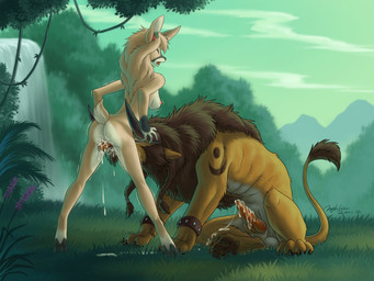 anthro anthro_on_feral balls bestiality bodily_fluids breasts butt claws cleaning cloud cloven_hooves cum cum_drip cum_from_vagina cum_in_vagina cum_inside cum_on_face cum_on_leg cum_on_own_face cum_on_own_leg cum_on_own_penis cum_on_own_tongue cum_on_penis cum_on_self cum_on_tongue cum_string cunnilingus detailed_background dewclaw_hooves dripping druid duo erection eyes_closed feet felching female female_on_feral feral fingers flower food forest fruit fur genital_fluids genitals grass hindpaw hooves horn horn_grab interspecies knot larger_feral larger_male leaf licking long_legs long_torso magic_user male male/female male_on_anthro nature nipples nude nude_anthro nude_female open_mouth oral outdoor_nudity outside pawpads paws penis plant saliva scenery sex shaking size_difference skinny skinny_anthro skinny_female slim slim_anthro slim_female small_waist smaller_anthro smaller_female standing strawberry tail tongue tongue_out tree tribal_spellcaster unguligrade vaginal vaginal_fluids vaginal_fluids_on_tongue vines vulva wood hyhlion blizzard_entertainment warcraft deer felid mammal tauren_(feral) 2011 4:3