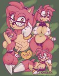 anthro big_breasts big_butt breasts butt cleavage clothed clothing eyewear female glasses nipples panties solo underwear wide_hips ramdoctor sega sonic_the_hedgehog_(series) amy_rose eulipotyphlan hedgehog mammal absurd_res hi_res