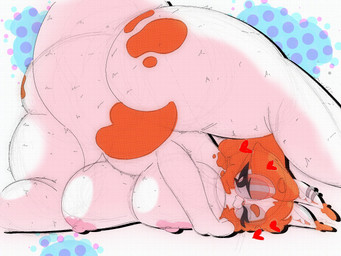 anthro big_butt butt butt_focus eyewear female fluffy fluffy_tail glasses hair huge_butt nipples orange_hair short_hair solo tail tail_covering_crotch upside_down sweetiegoinsane verna_(milkscrew) domestic_cat felid feline felis mammal 4:3 hi_res