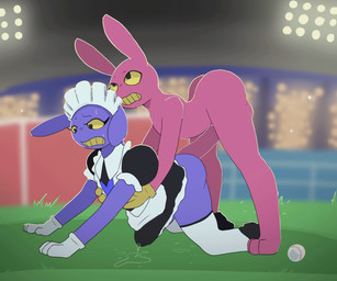 abdominal_bulge anal anal_penetration anthro ball_slap balls balls_deep baseball belly big_balls big_butt big_penis butt clenched_teeth clothing deep_penetration duo erection femboy genitals gloves handwear huge_penis humanoid_genitalia humanoid_penis looking_up maid_uniform male male/male penetration penile penile_penetration penis penis_in_ass penis_size_difference sex slap standing standing_sex teeth thick_thighs uniform dengon glitch_productions the_amazing_digital_circus evil_jax_(tadc) jax_(tadc) lagomorph leporid mammal rabbit 2d_animation 6:5 animated frame_by_frame hi_res loop short_playtime