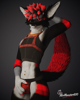 anthro belly bulge bulge_grab clothed clothing fur gold_(metal) hair hand_behind_head harness jewelry jock jockstrap jockstrap_only male multicolored_body multicolored_fur necklace piercing raised_tail red_clothing red_eyes red_hair red_harness red_jockstrap red_underwear solo studio suggestive_pose tail topless twunk underwear underwear_only mrrmonsterr600 blender_(copyright) prince_monster animal_humanoid canid canid_humanoid canine canine_humanoid fox fox_humanoid humanoid mammal mammal_humanoid rexouium 3d_(artwork) absurd_res blender_(artwork) blender_cycles_(artwork) digital_media_(artwork) hi_res