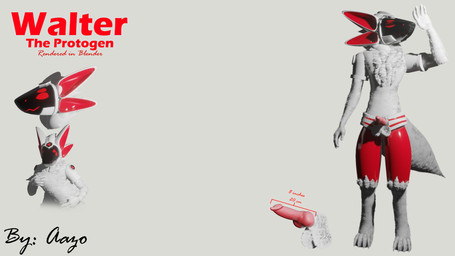 animal_genitalia animal_penis anthro canine_genitalia canine_penis fluffy fur futuristic genitals heart_eyes heart_symbol holding_tail knot machine male multi_ear multi_eye penis red_ear_fluff red_ears screen screen_face simple_background smile solo tail white_background white_body white_fur zythro protogen 16:9 3d_(artwork) 4k absurd_res blender_(artwork) digital_media_(artwork) hi_res model_sheet shaded soft_shading widescreen