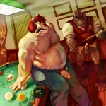 alcohol anthro ball balls beard beer belly beverage biceps billiard_ball billiard_table billiards bodily_fluids bottomless bottomwear cigar clothed clothing cue_ball cue_stick duo erection eyewear facial_hair feet foreskin fur furniture genital_fluids genitals glass glasses hair hairy half-erect hindpaw humanoid_genitalia humanoid_penis male muscular necktie nipples obese open_mouth overweight pants partially_retracted_foreskin paws penis precum pubes red_hair retracted_foreskin shirt sideburns sitting smile smirk smoke smoking stubble suit sweater sweater_vest table thick_penis tongue topless topwear vein vest whiskey blazingcheecks bobo_(blazingcheecks) ape bear gorilla haplorhine mammal primate 1:1 2011